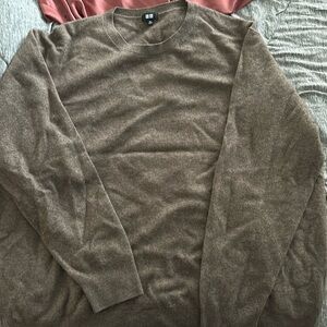 Men’s Cashmere sweater light brown 3XL